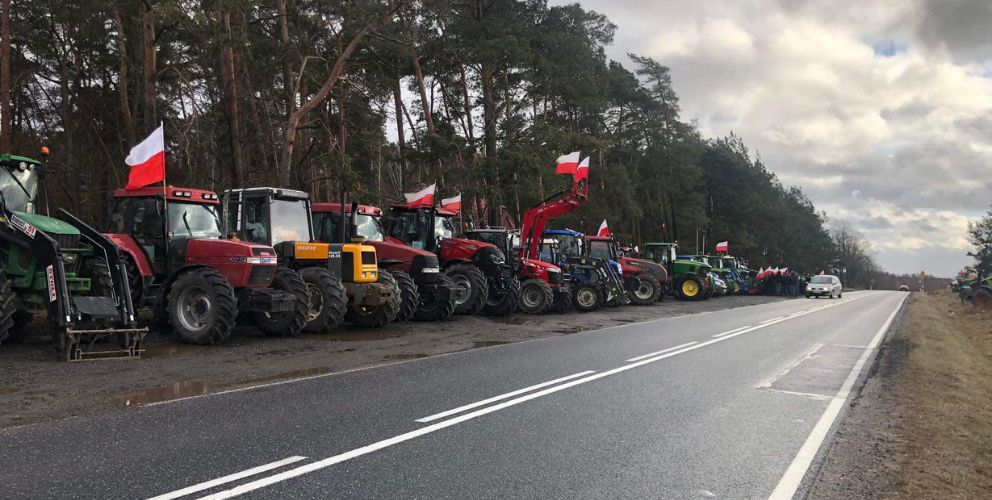 Jutro protesty rolnikow w calej Polsce